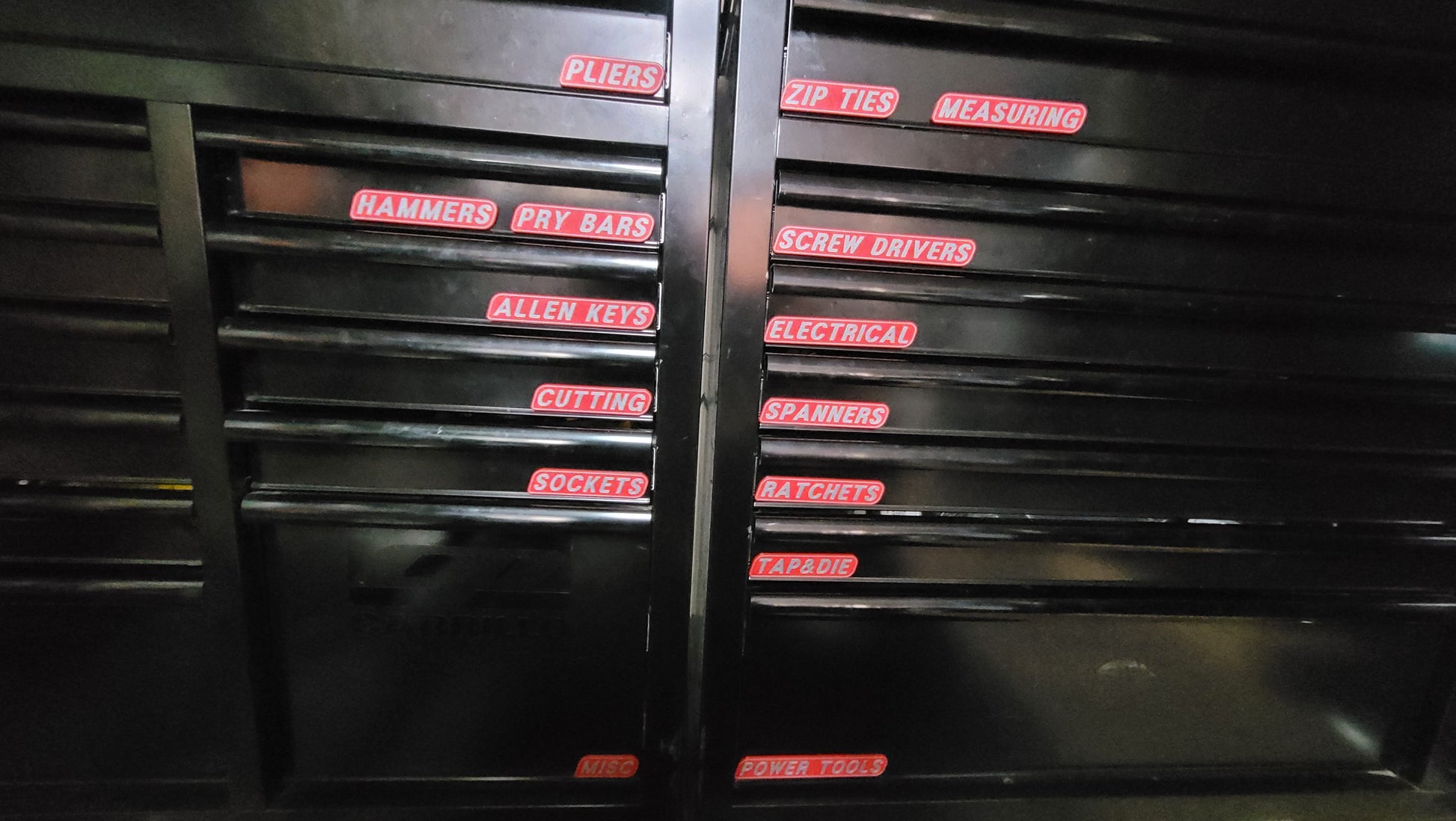 R2 DESIGNS - 3D PRINTED MAGNETIC TOOLBOX DRAWER TAGS (15PK)